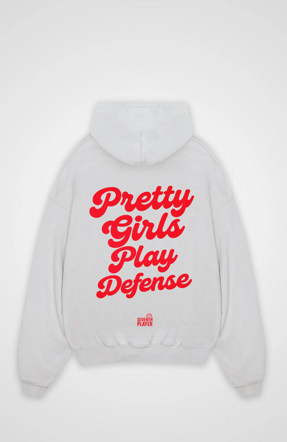 Pretty Girls Play Defense Oversized Hoodie
