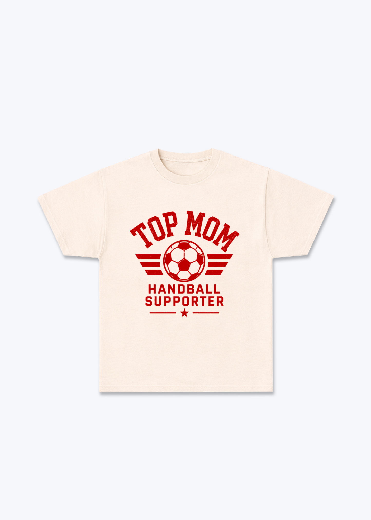 Top Mom  Regular Shirt - Beige Front (Designed)