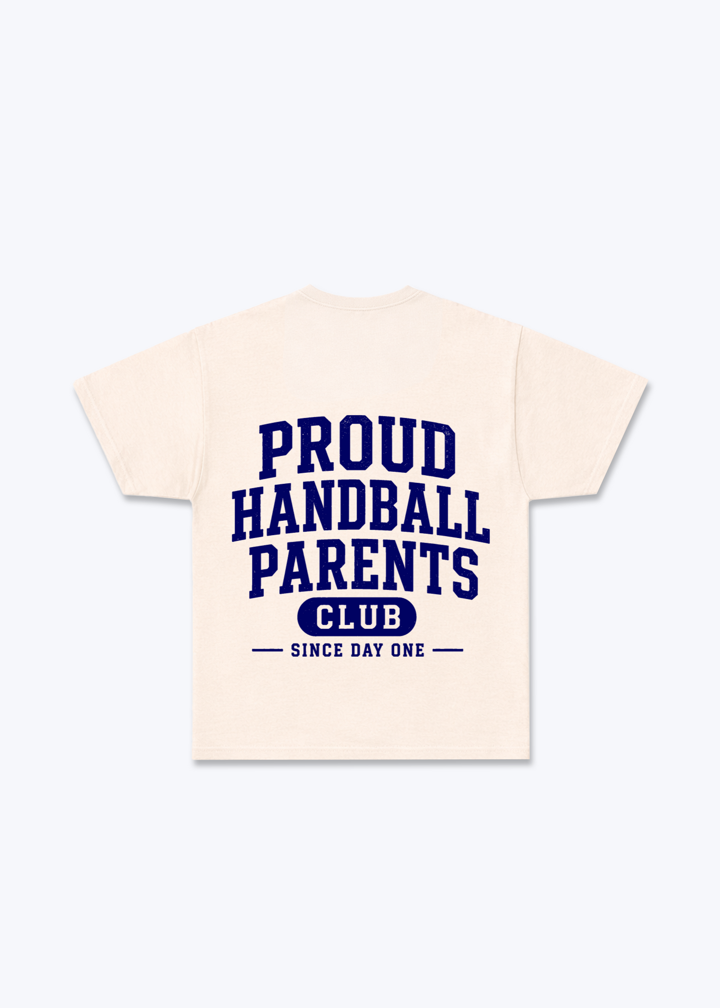 Proud Handball Parents Club Regular Shirt - Beige Back (Designed)