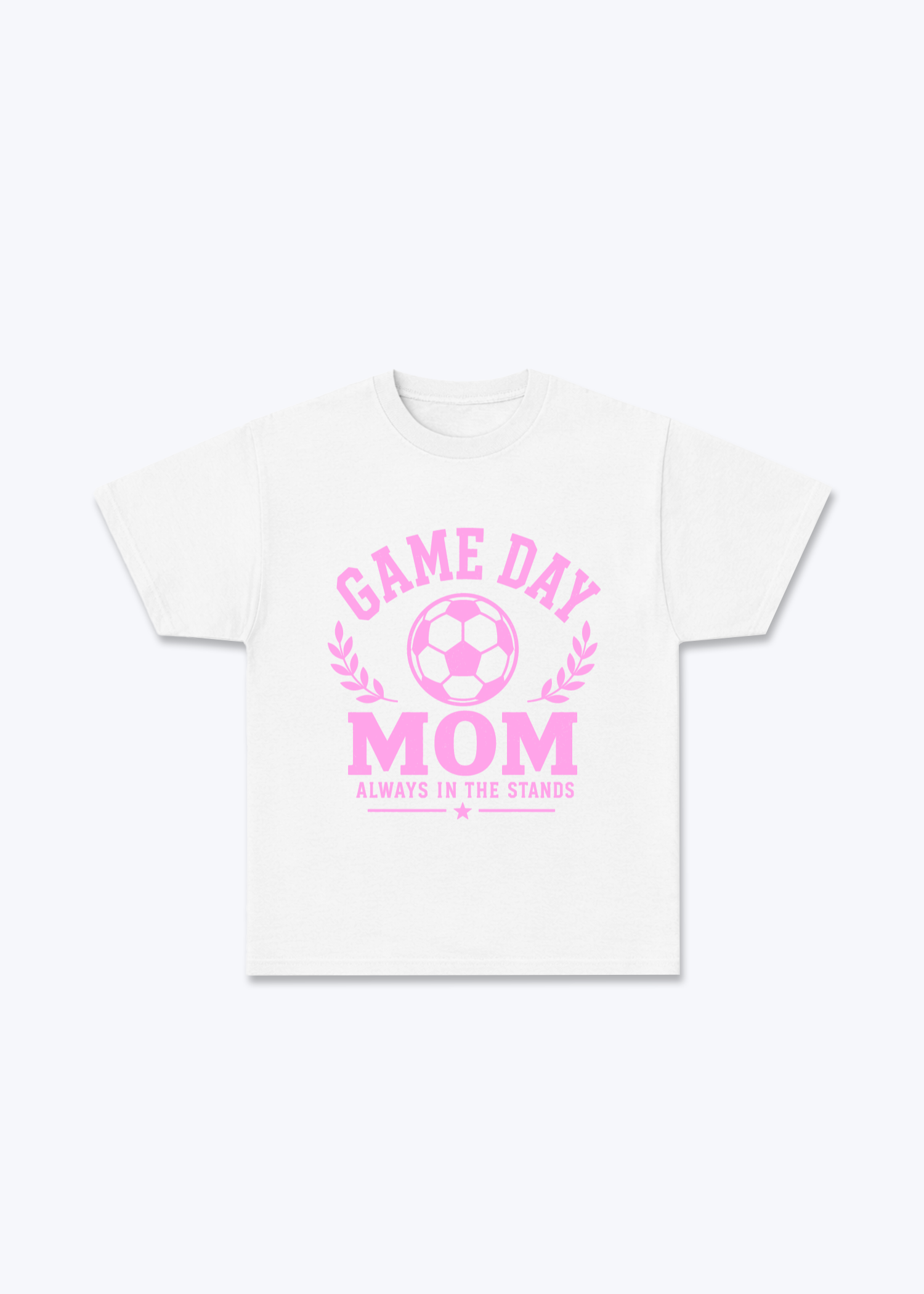 Game Day Mom Regular Shirt - White Front (Designed)