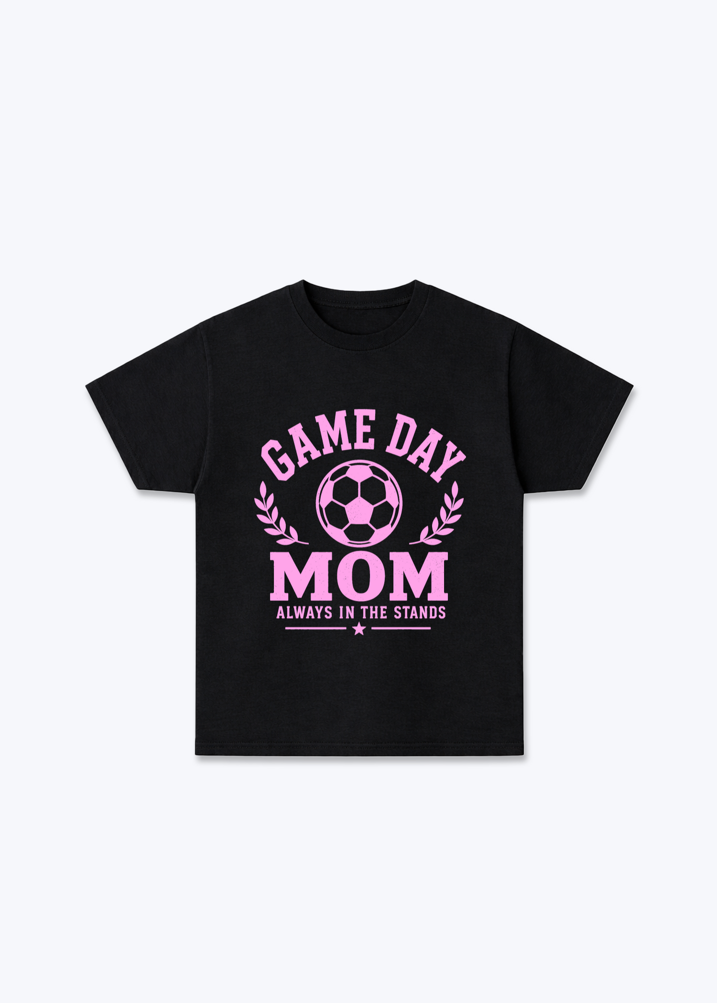 Game Day Mom Regular Shirt - Black Front (Designed)