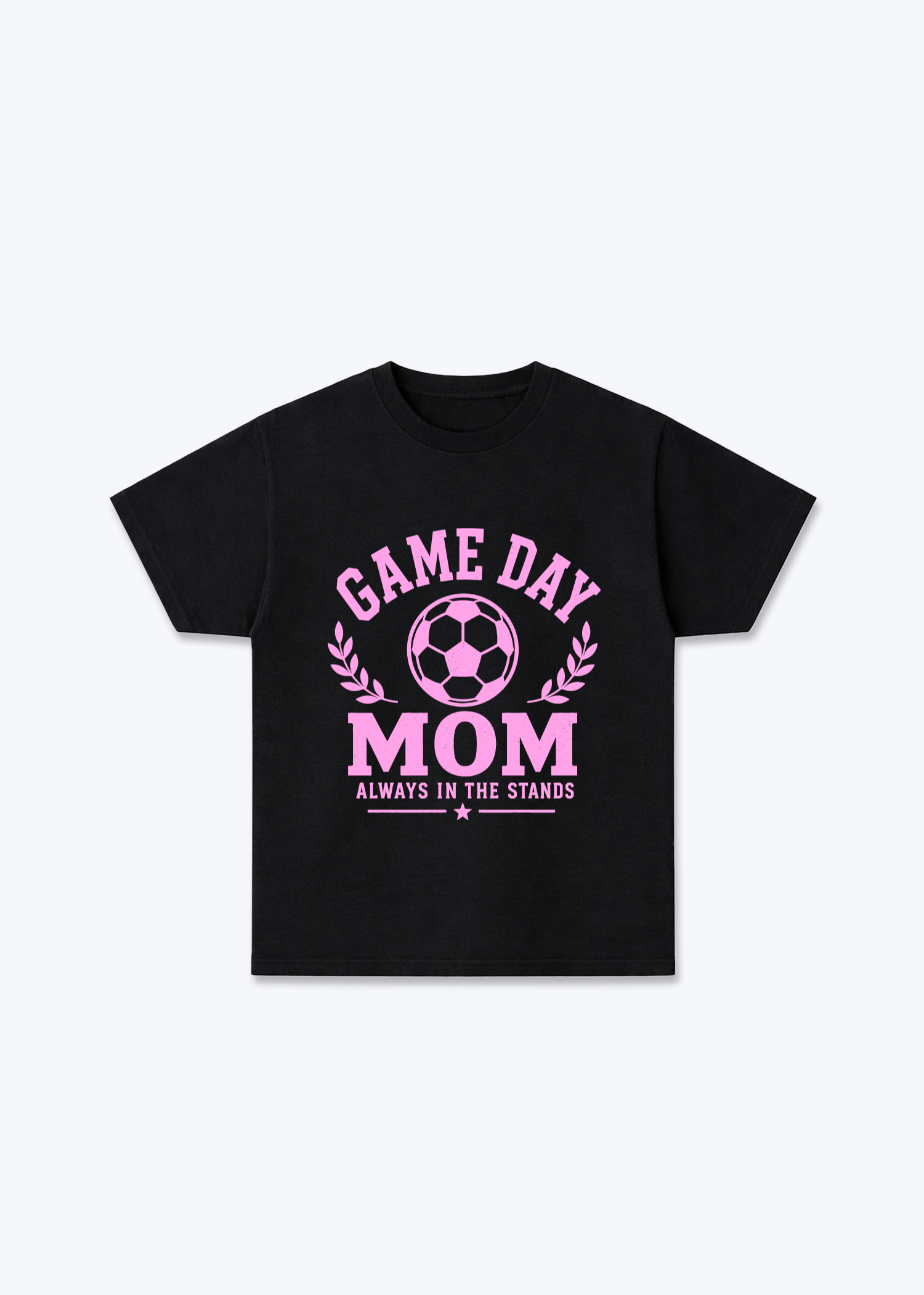 Game Day Mom Regular Shirt - Black Front (Designed)