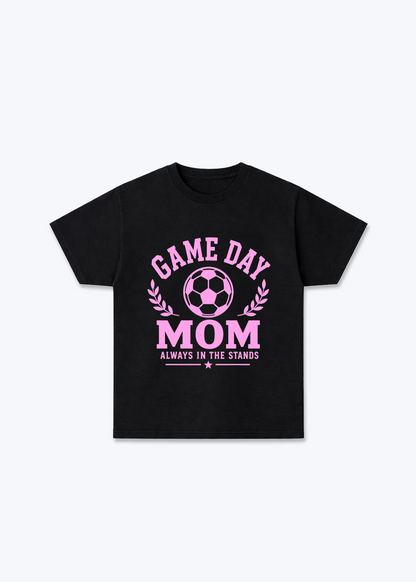 Game Day Mom Regular Shirt - Black Front (Designed)